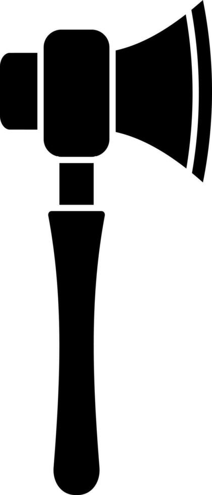 Glyph icon or symbol of axe in flat style. vector