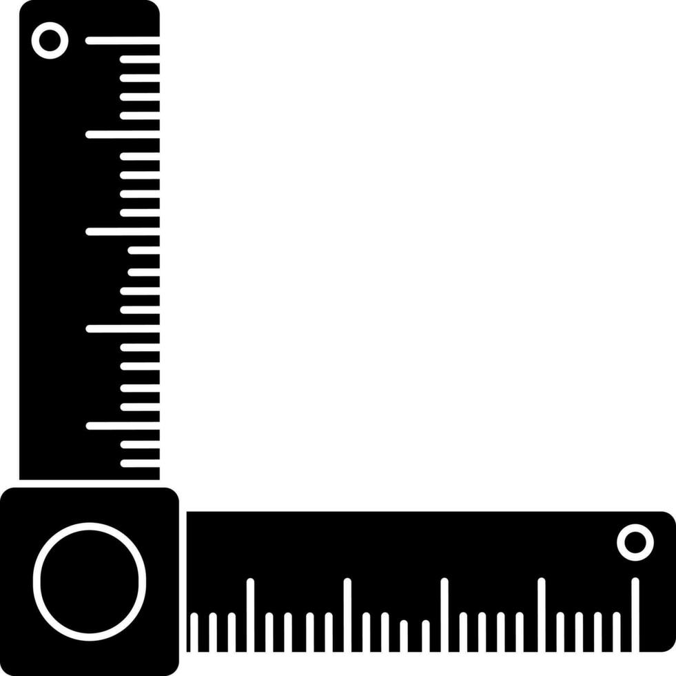 Flat style ruler icon or symbol. vector