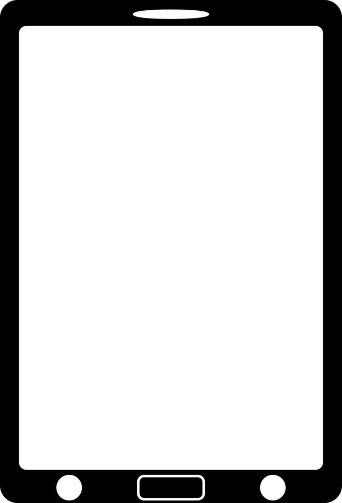 Illustration of mobile phone icon with blank screen. vector