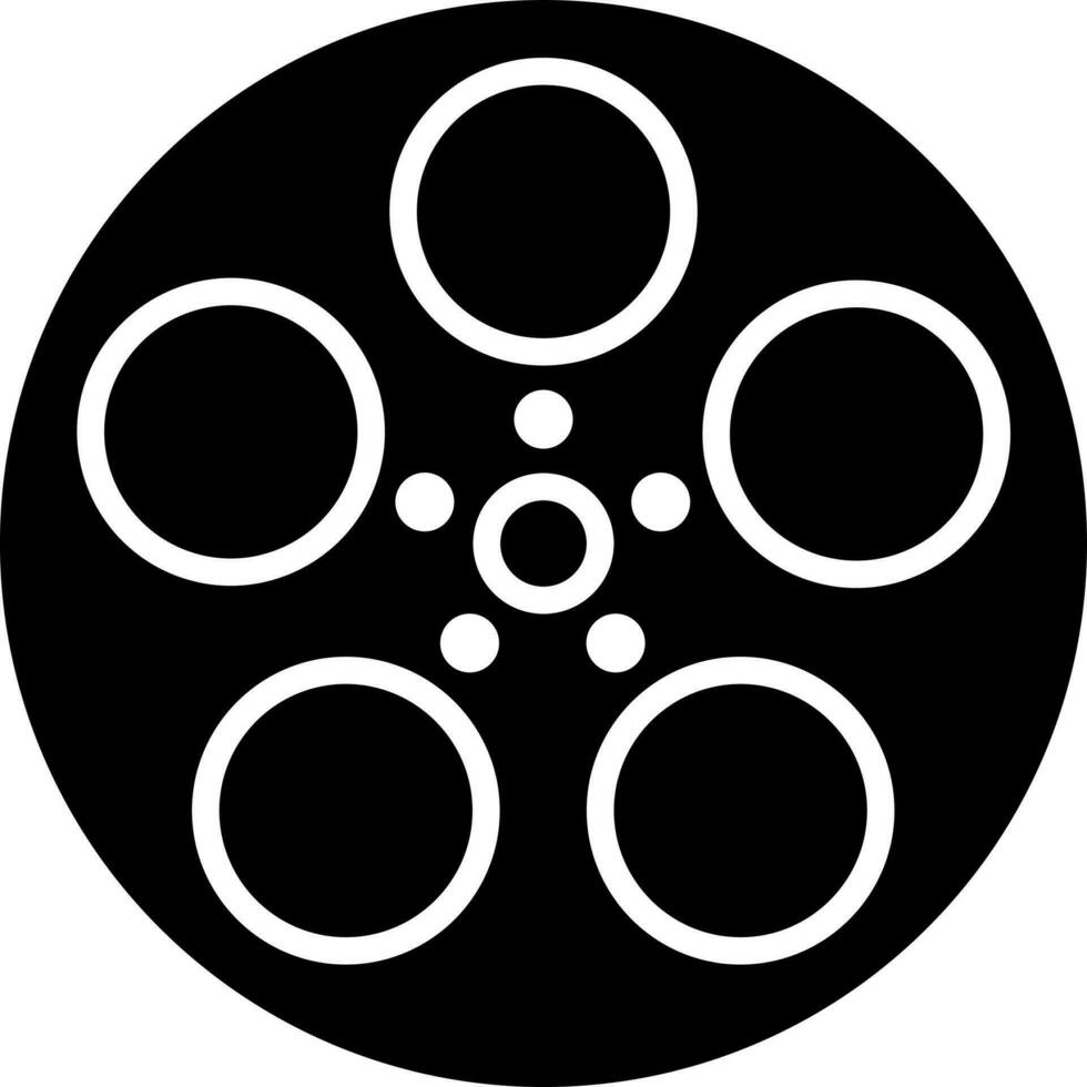 Film reel icon. vector