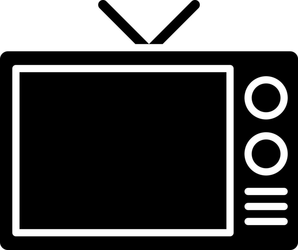 Illustration of retro television icon. vector