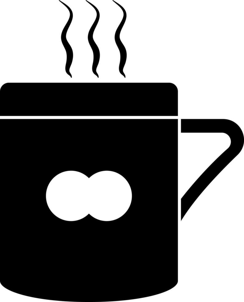 Icon of cup with coffee in illustration. vector