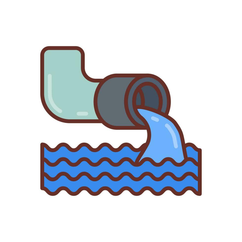 aguas residuales apoyo icono en vector. ilustración vector