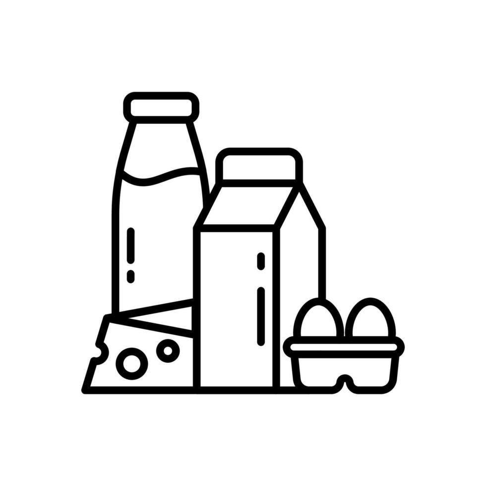 Dairy icon in vector. Illustration vector