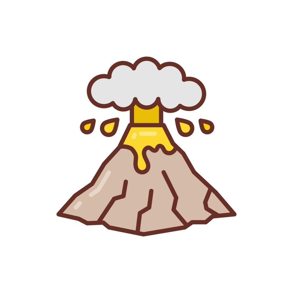 Volcanic Eruption icon in vector. Illustration vector