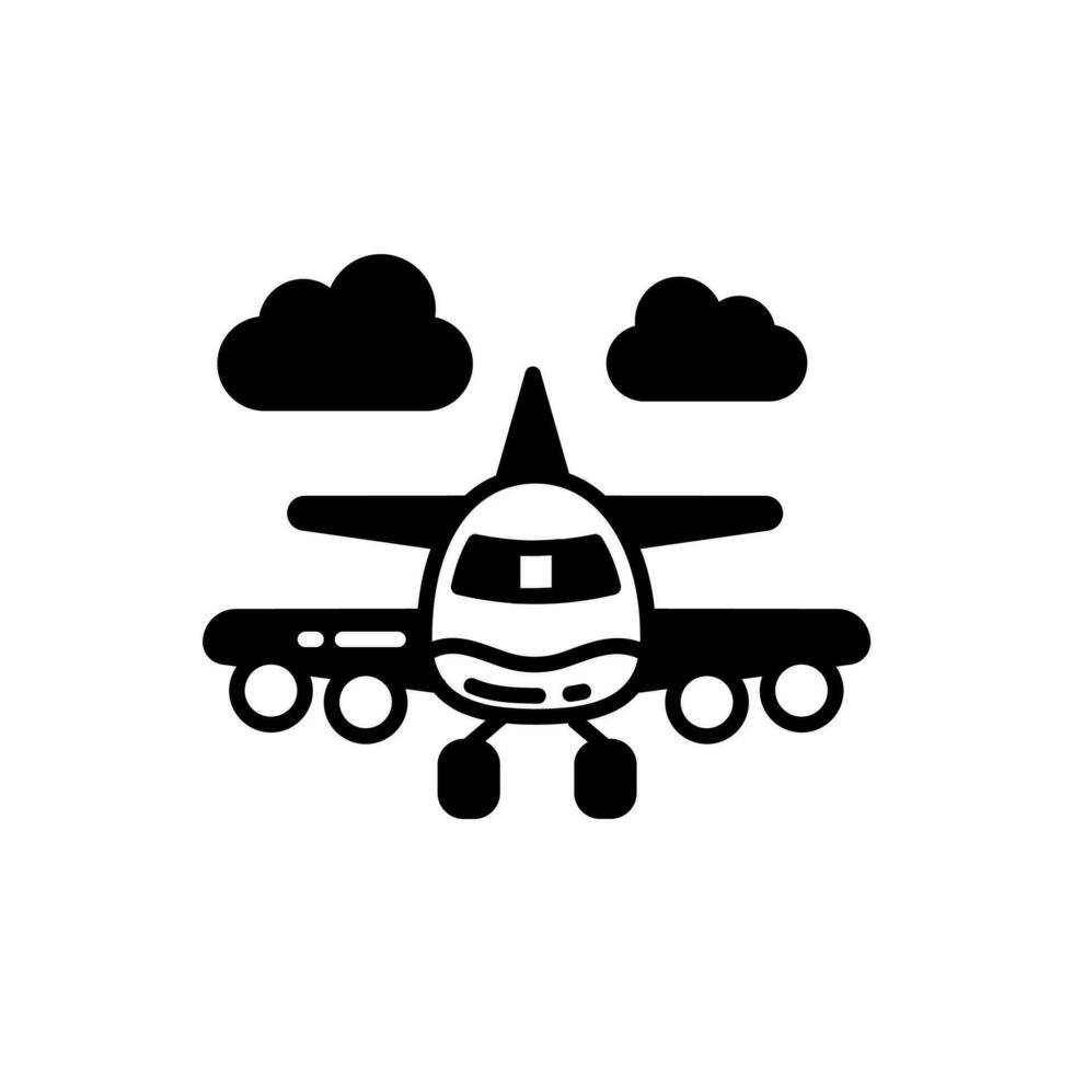 Self Driving Plane icon in vector. Illustration vector