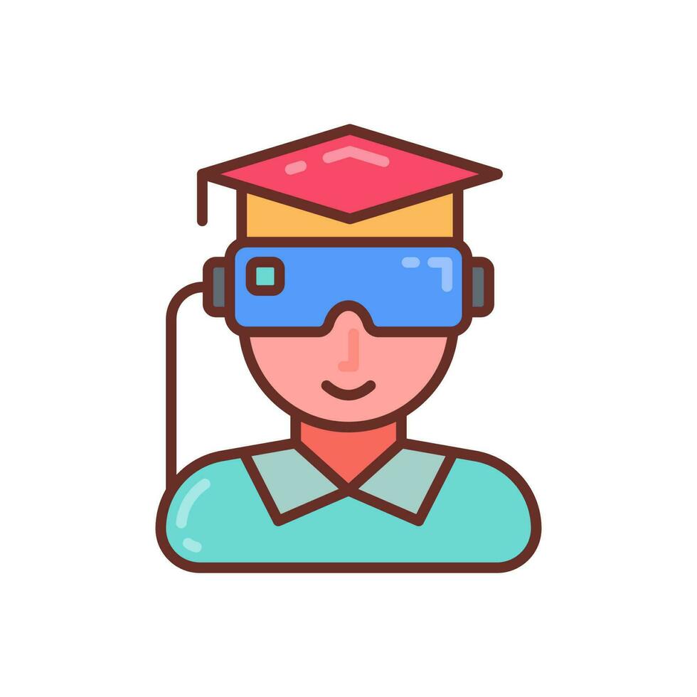 vr en educación icono en vector. ilustración vector