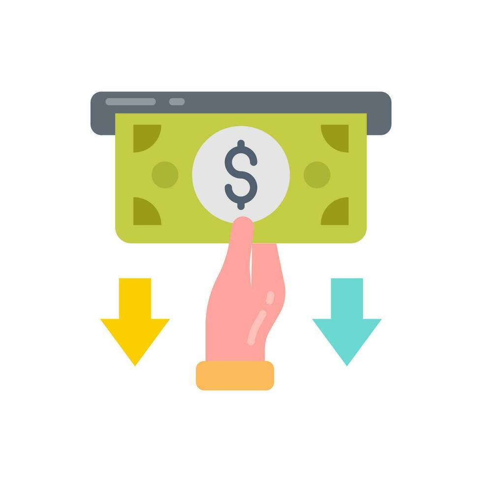 Withdrawal icon in vector. Illustration vector