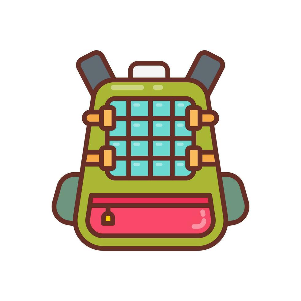 Solar Backpack icon in vector. Illustration vector