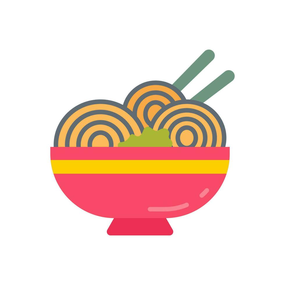 Noodles icon in vector. Illustration vector
