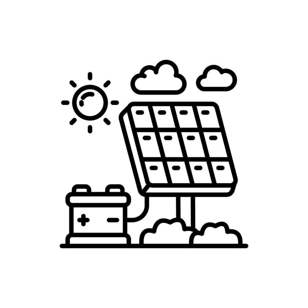 solar células icono en vector. ilustración vector