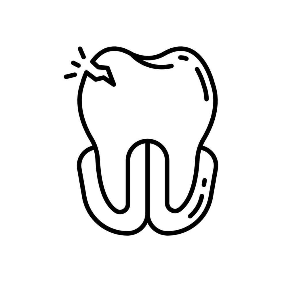 dental emergencia icono en vector. ilustración vector