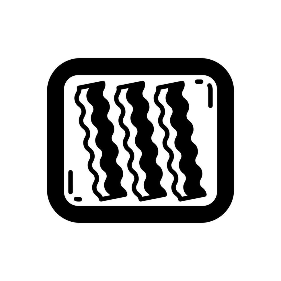 Bacon icon in vector. Illustration vector