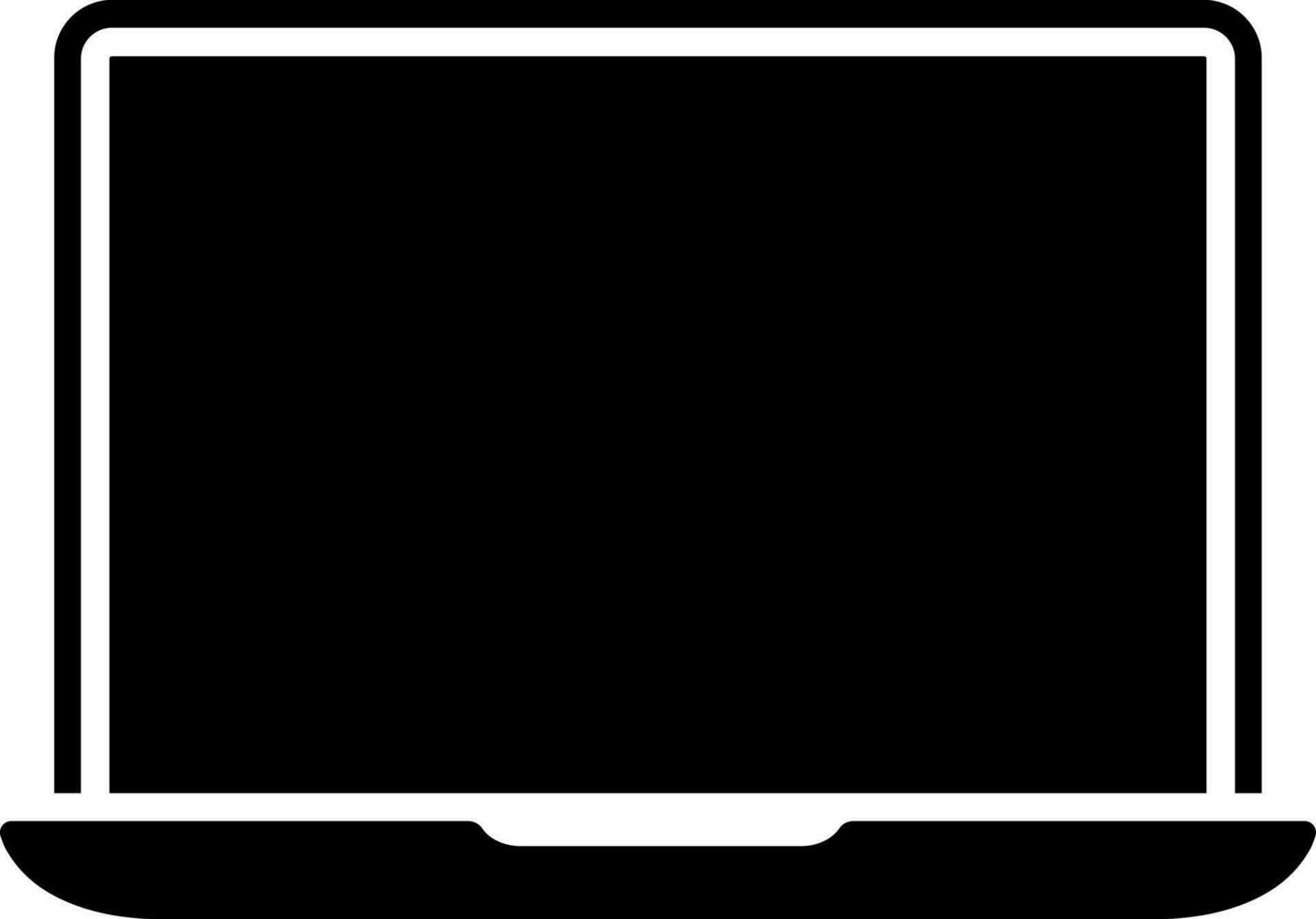 Laptop icon in flat style. vector