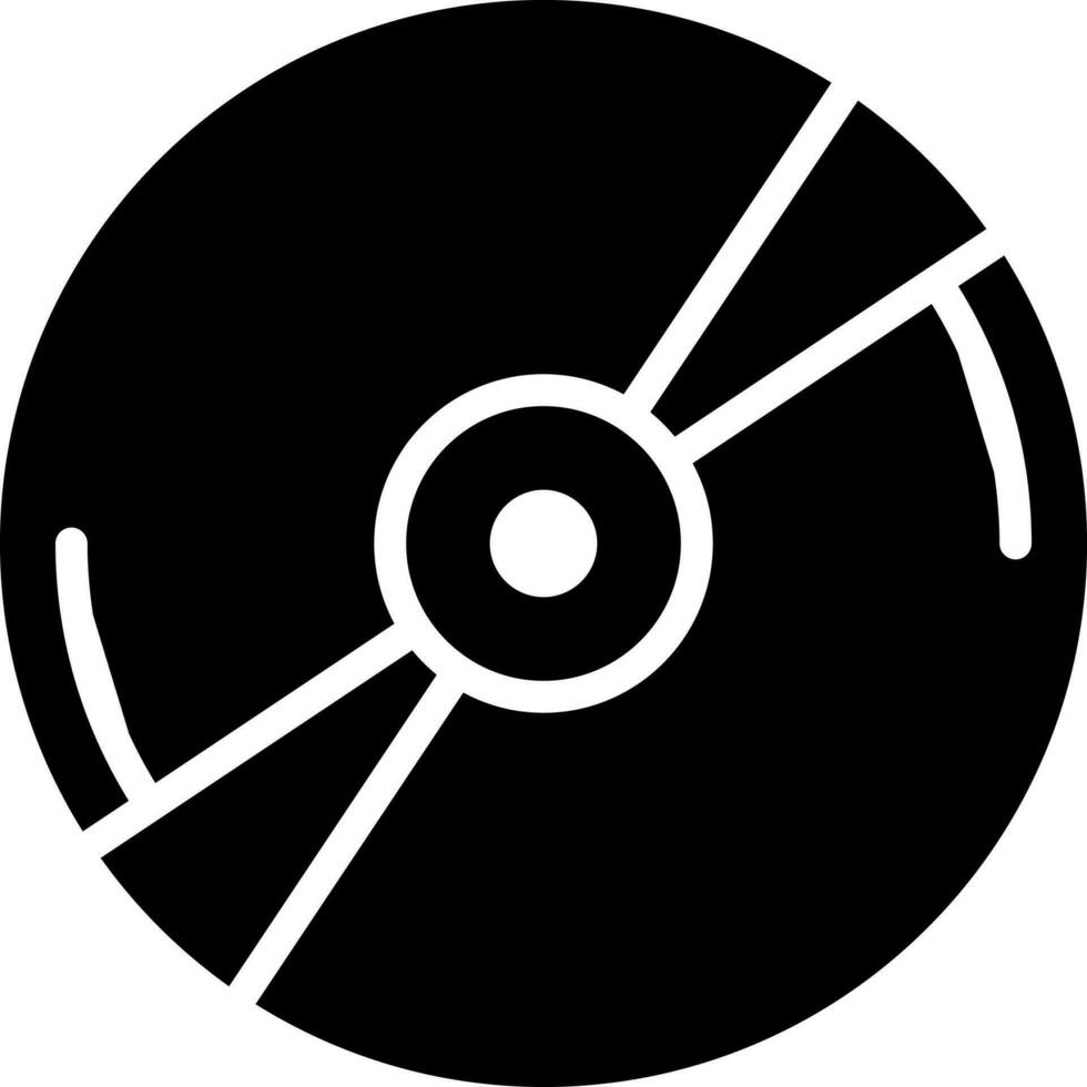 Flat style CD or DVD icon. vector