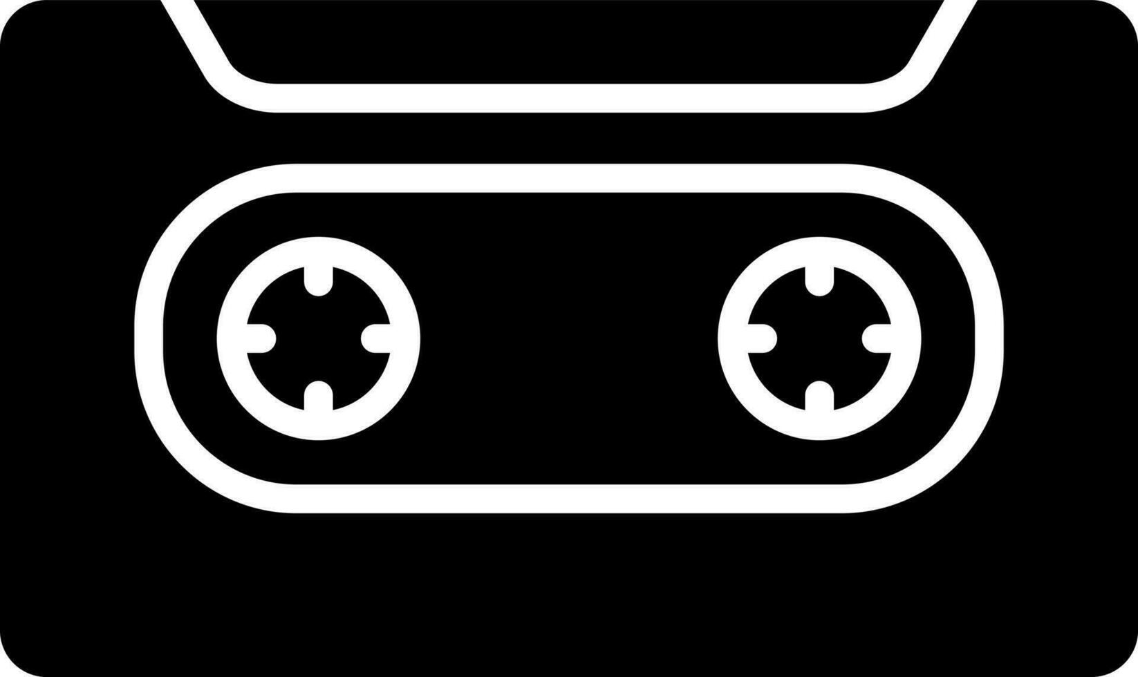 Audio tape icon in flat style. vector