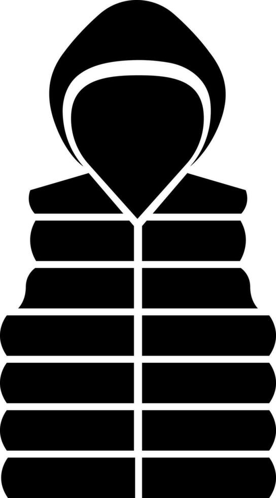 Sleeveless jacket icon in flat style. vector