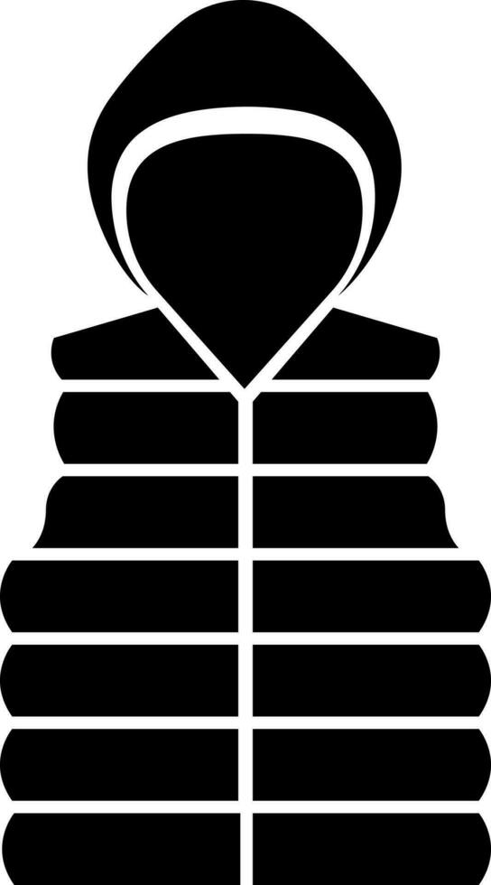 sin mangas chaqueta icono en plano estilo. vector