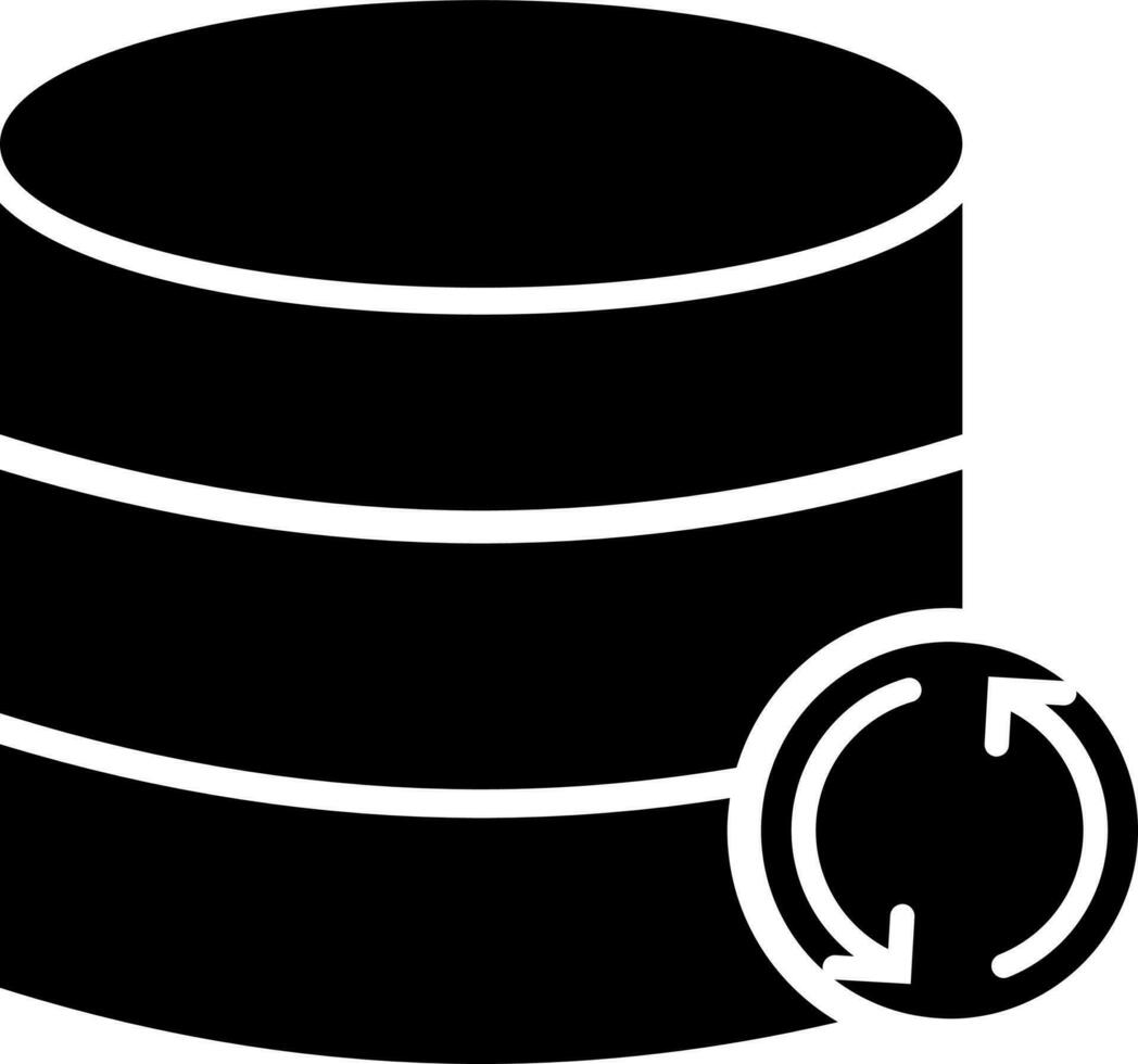 recarga glifo base de datos. vector