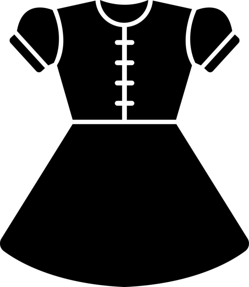 Baby frock glyph icon in flat style. vector
