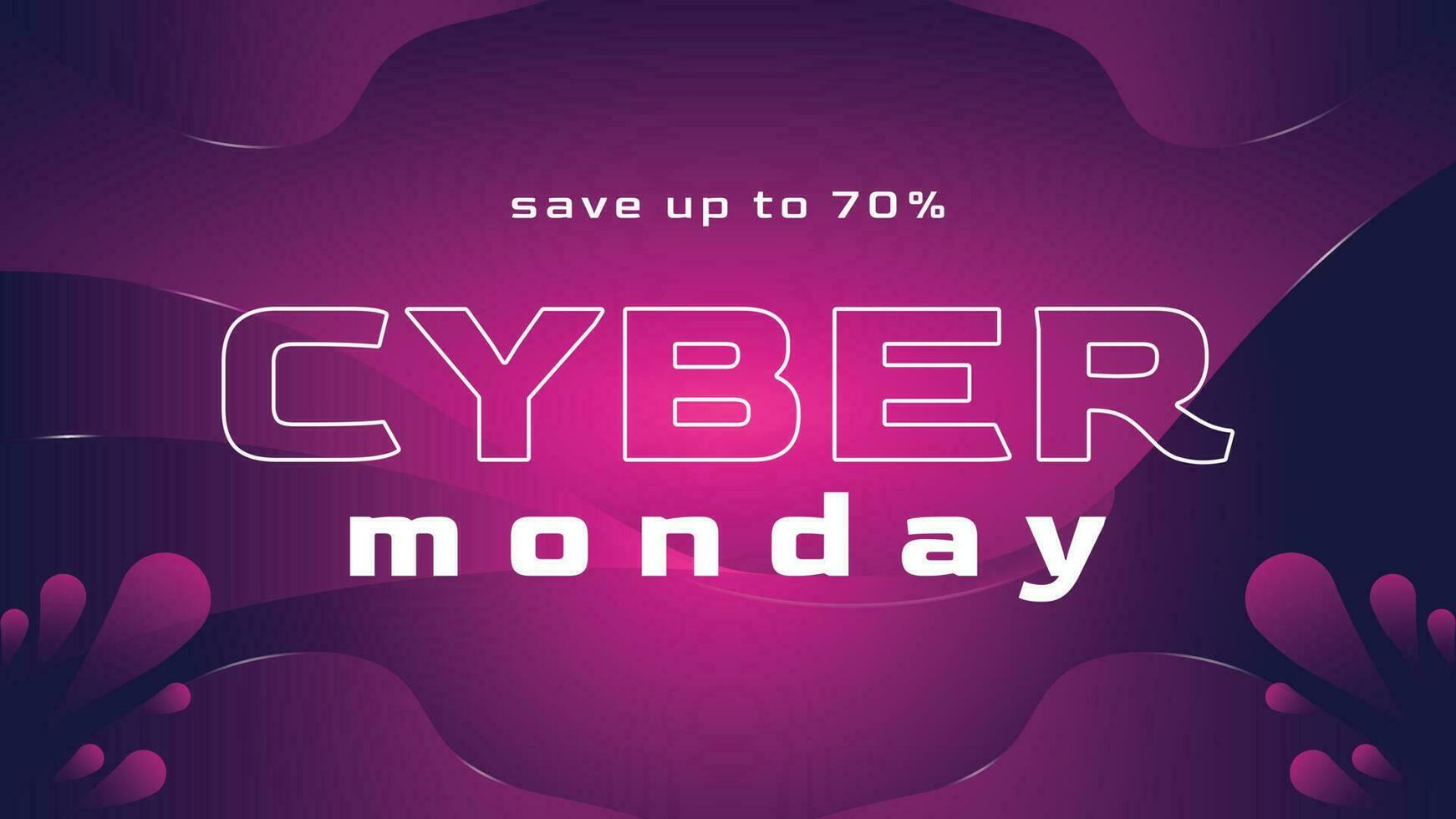 Cyber Monday gradient vector banners design illustration