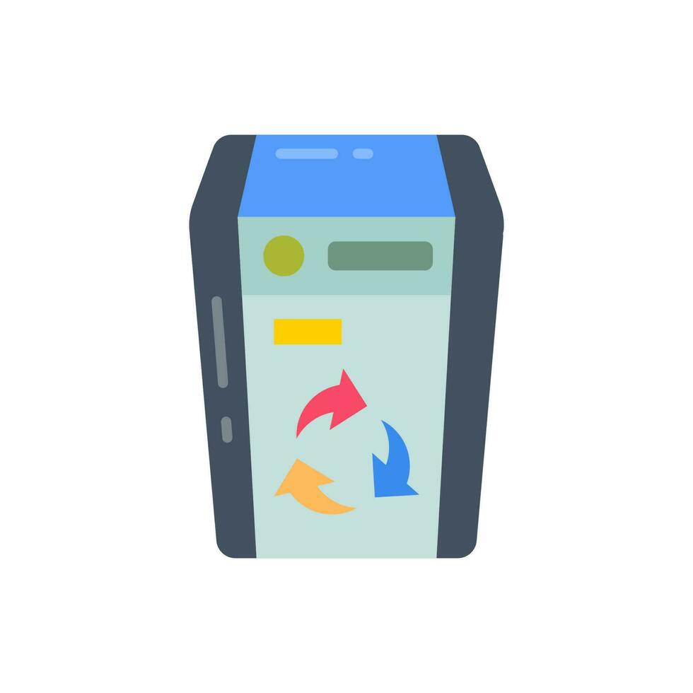 Solar Recycle Bin icon in vector. Illustration vector