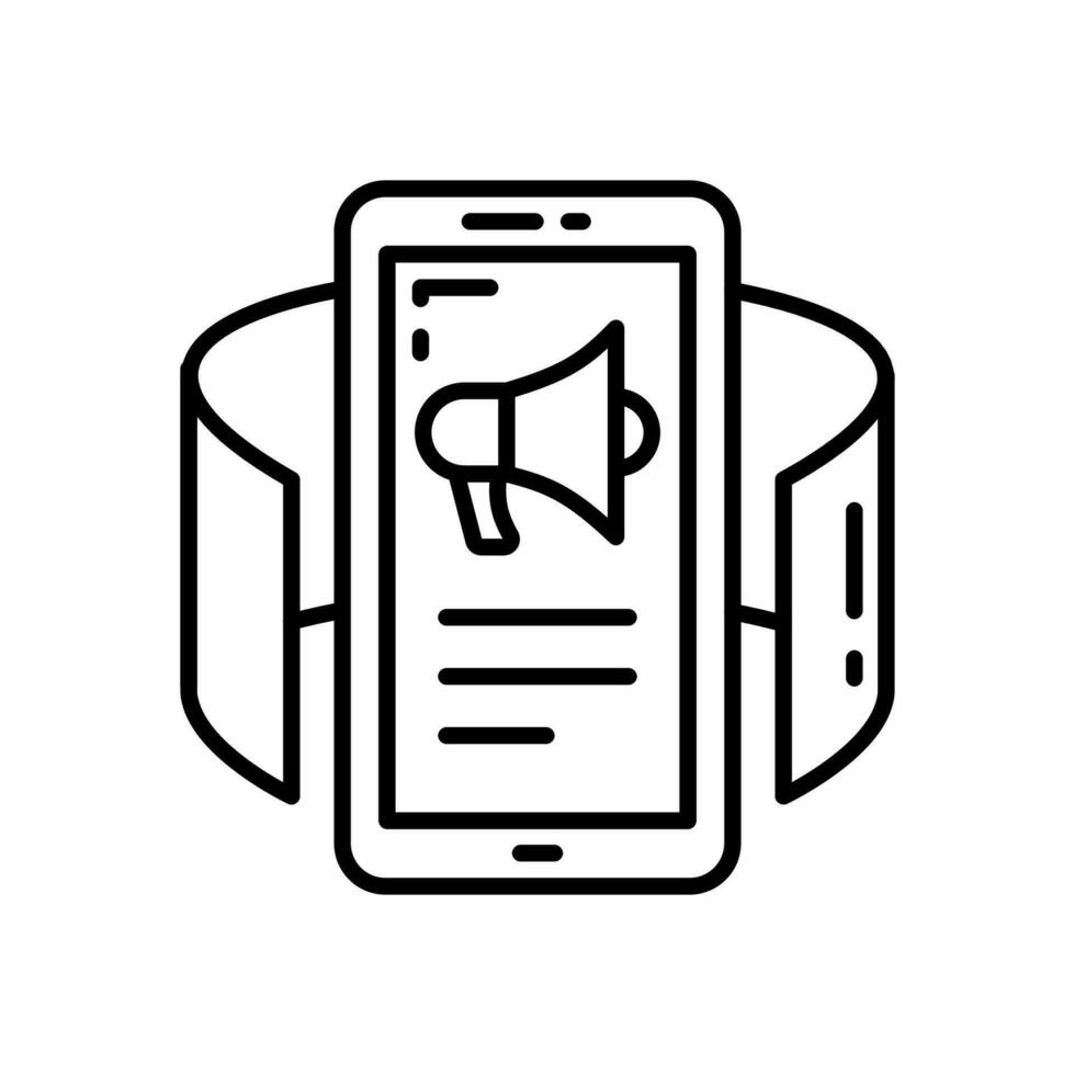 Augmented Reality Advertising icon in vector. Illustration vector