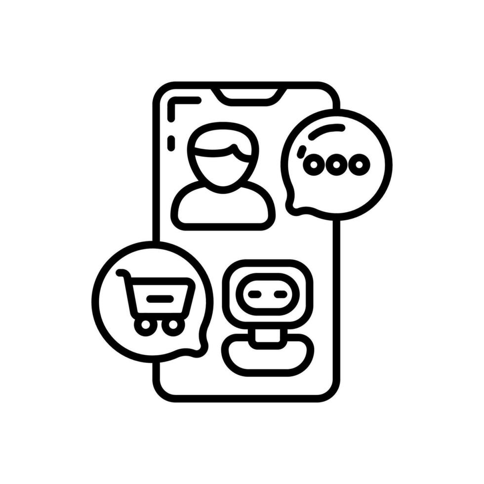 virtual personal compras asistentes icono en vector. ilustración vector