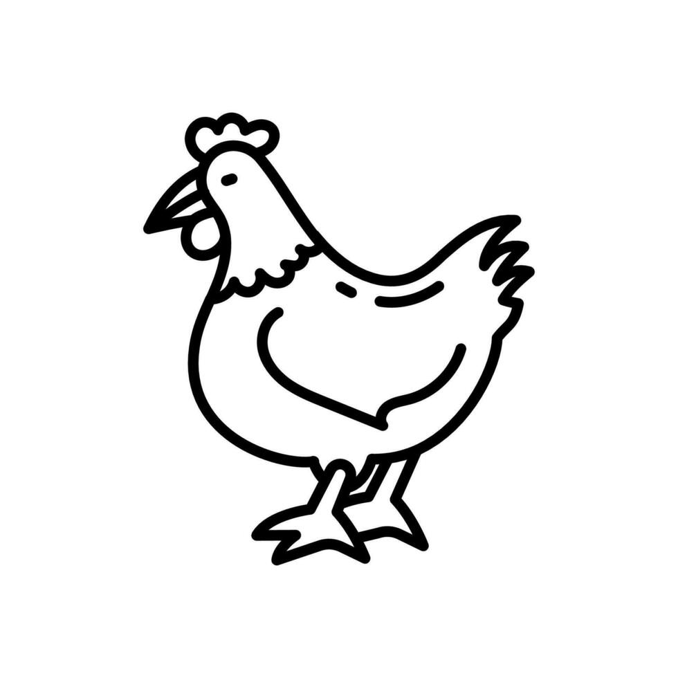 Chicken icon in vector. Illustration vector