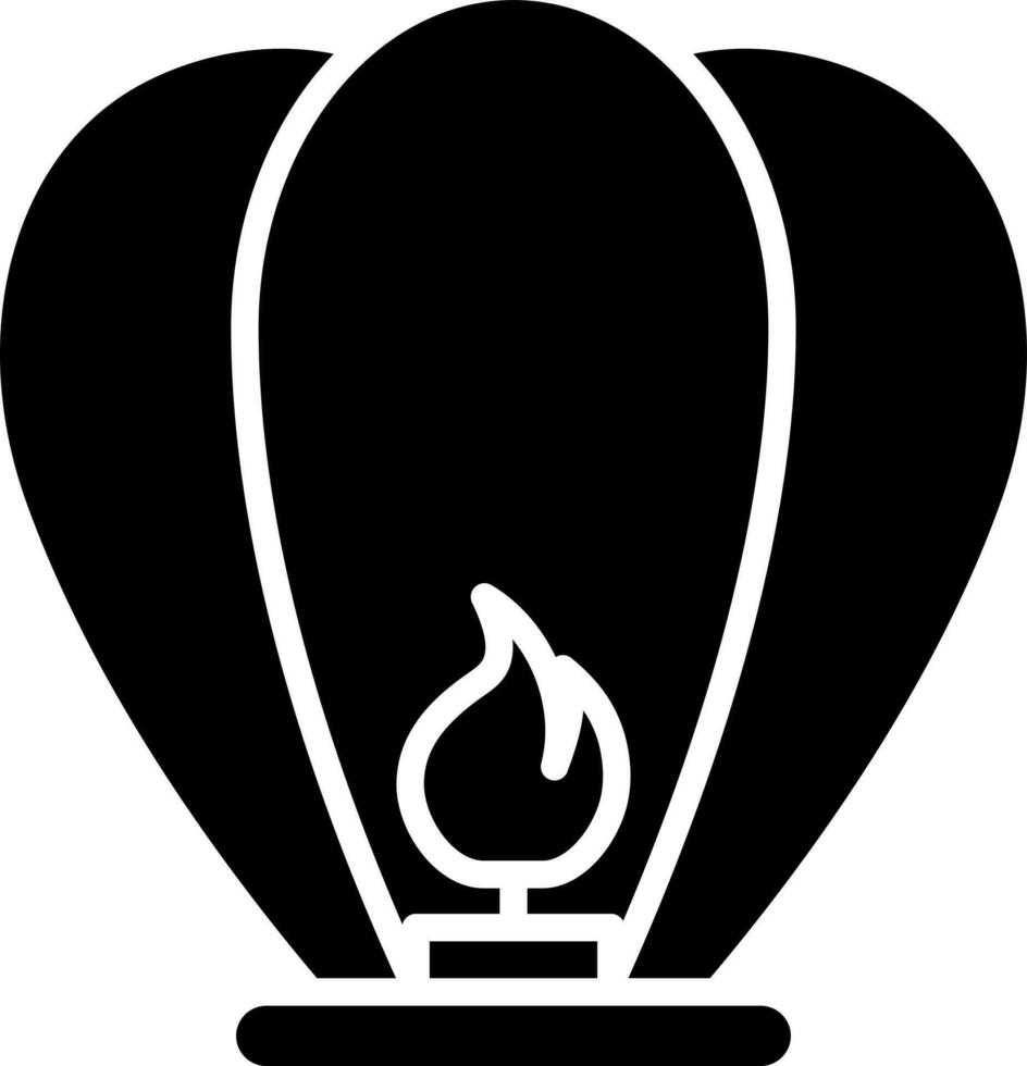 Hot air balloon icon or symbol. vector