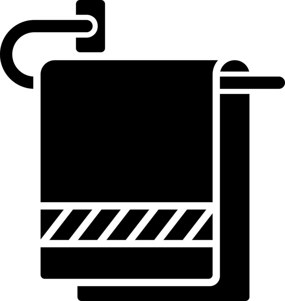 Towel glyph icon. vector