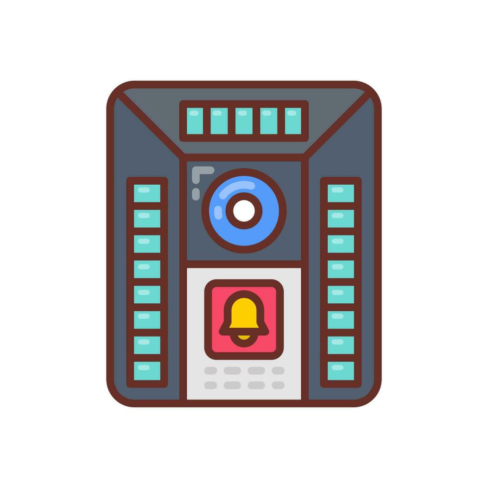 solar timbre de la puerta icono en vector. ilustración vector