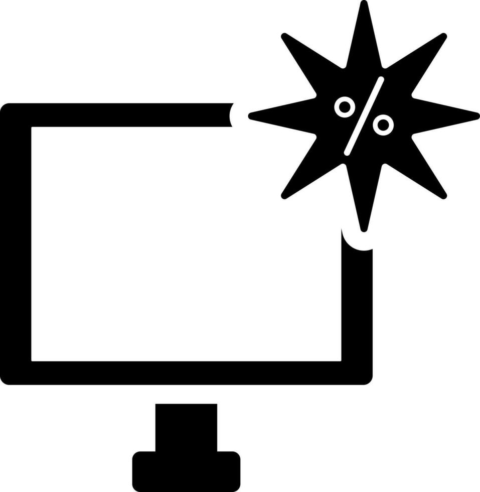Illustration of Desktop Sale Discount Offer icon. vector