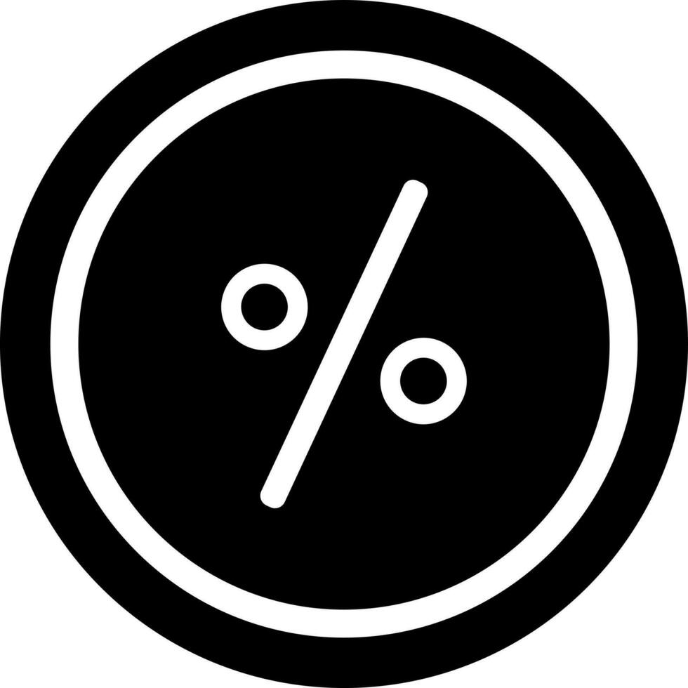 Discount Percentage Sticker icon in flat style. vector