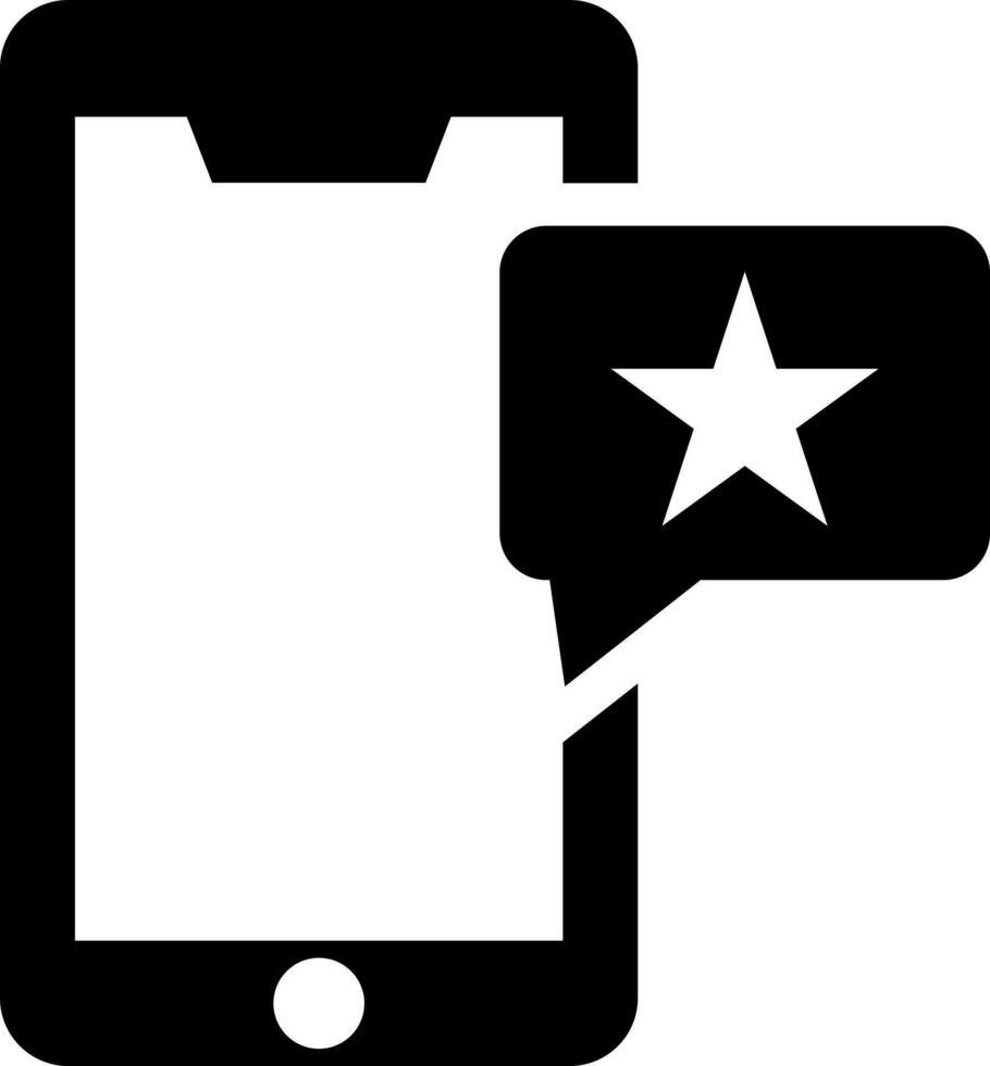 Rating message from smartphone icon or symbol. vector