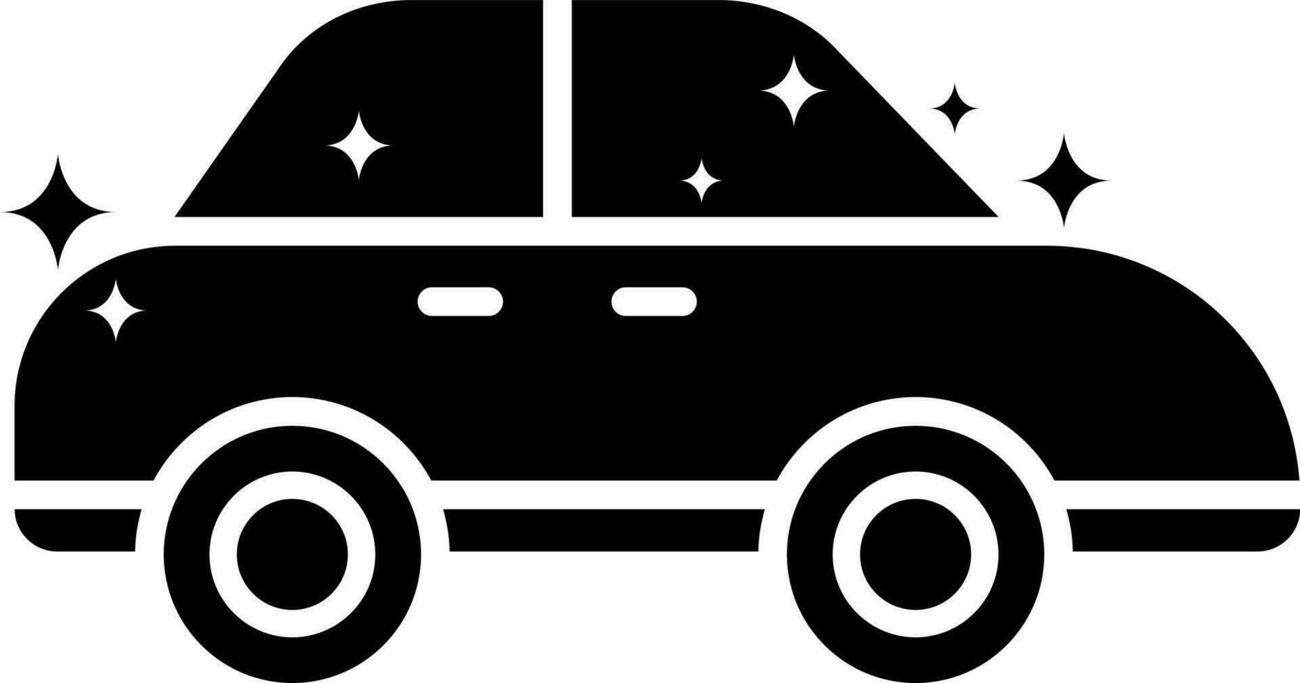 glifo ilustración de limpiar coche icono. vector