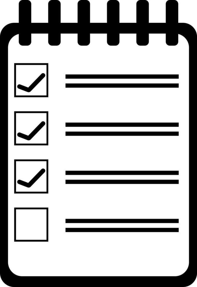 Checklist icon in flat style. vector