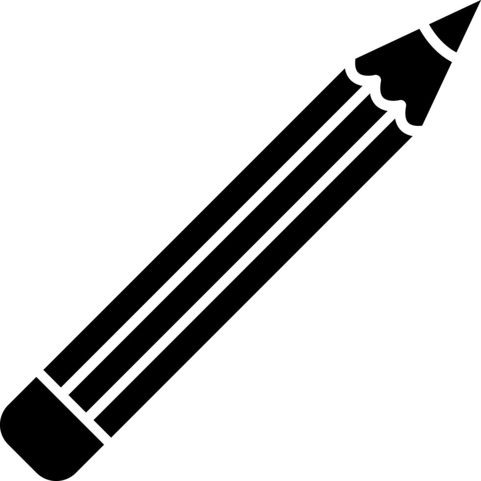 Illustration of pencil icon. vector