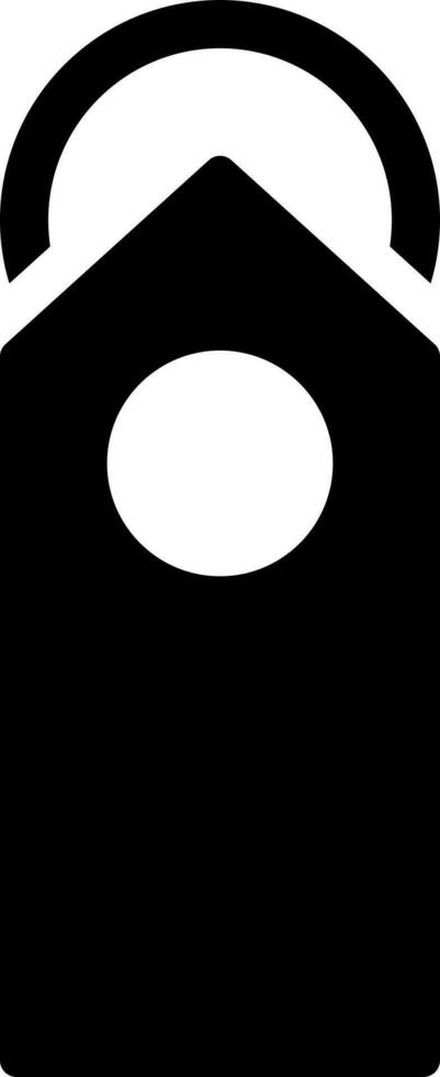 aislado etiqueta icono en negro color. vector