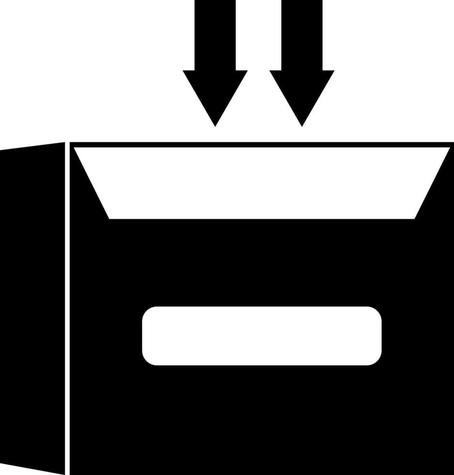 Open package box icon. vector