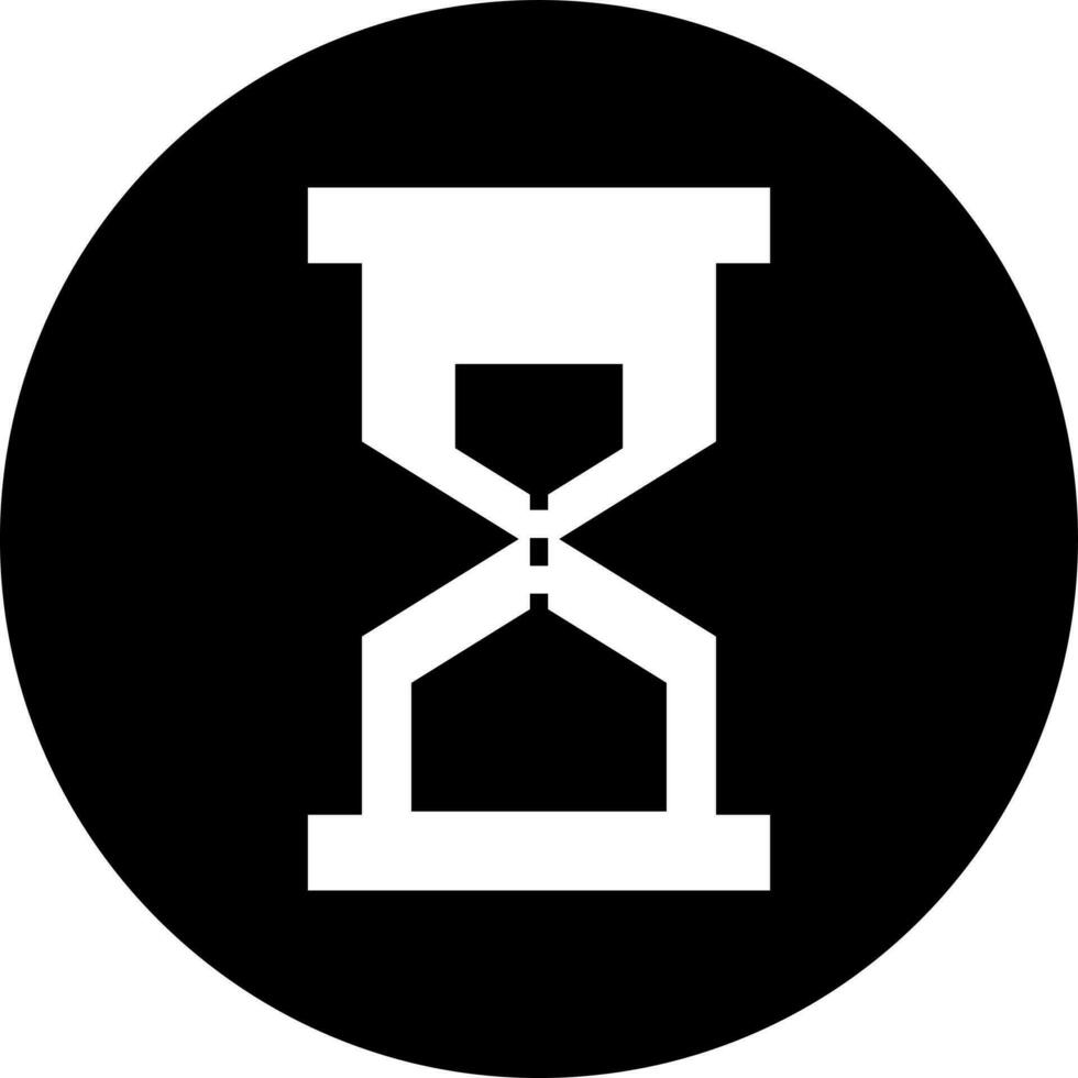 Glyph hourglass icon or symbol. vector