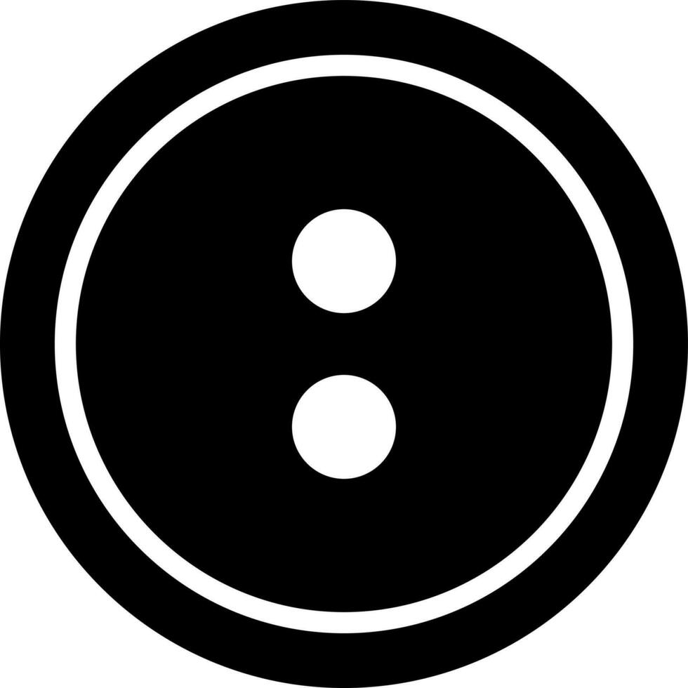 Sewing button icon in flat style. vector