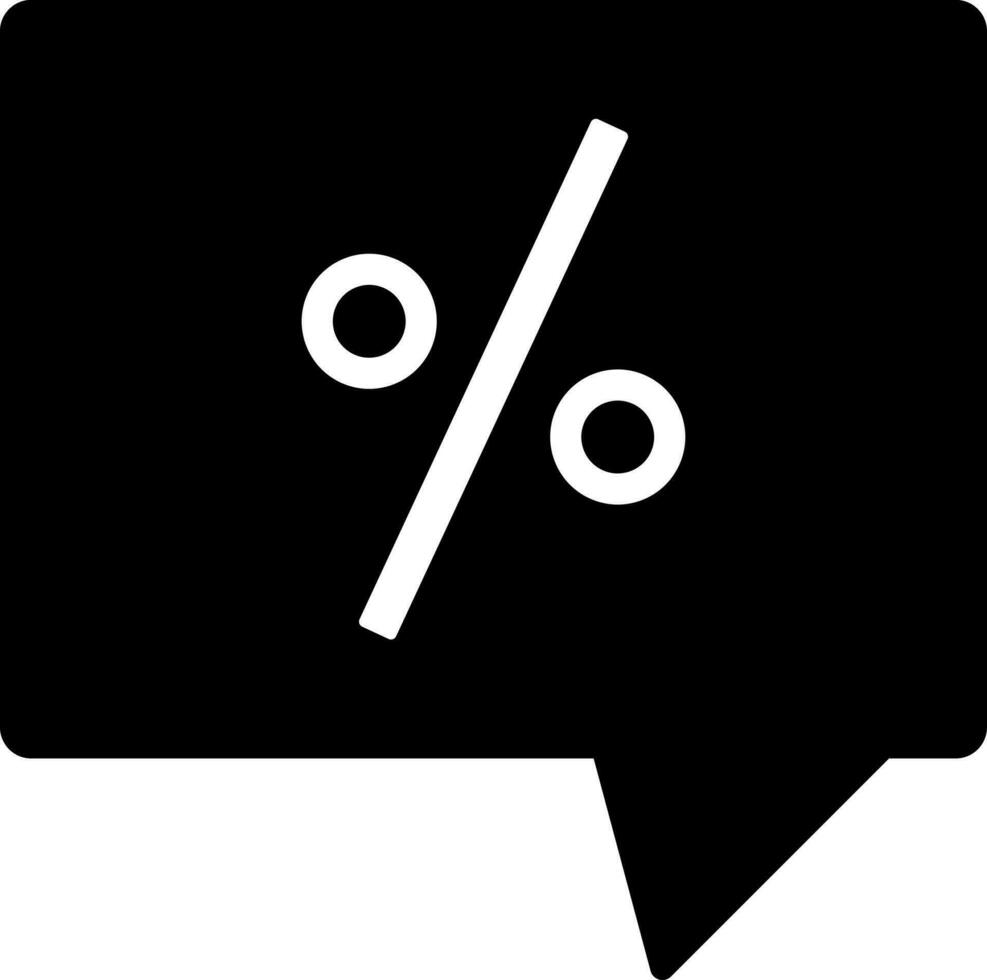 Discount Percentage Speech Bubble icon. vector