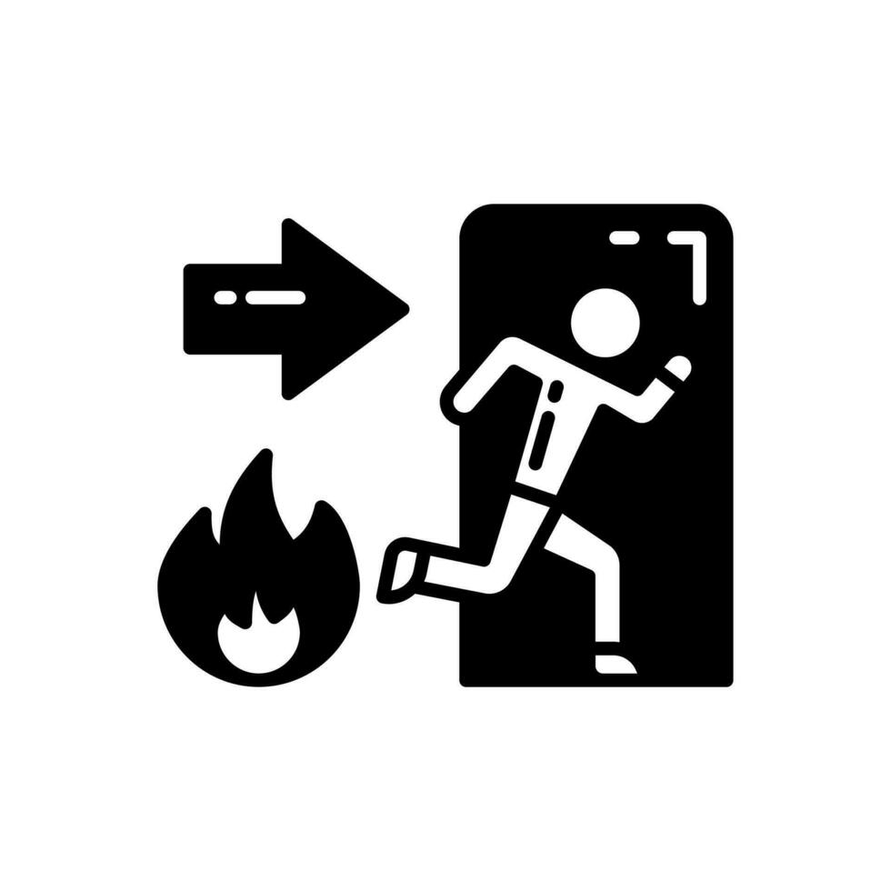 Evacuation icon in vector. Illustration vector