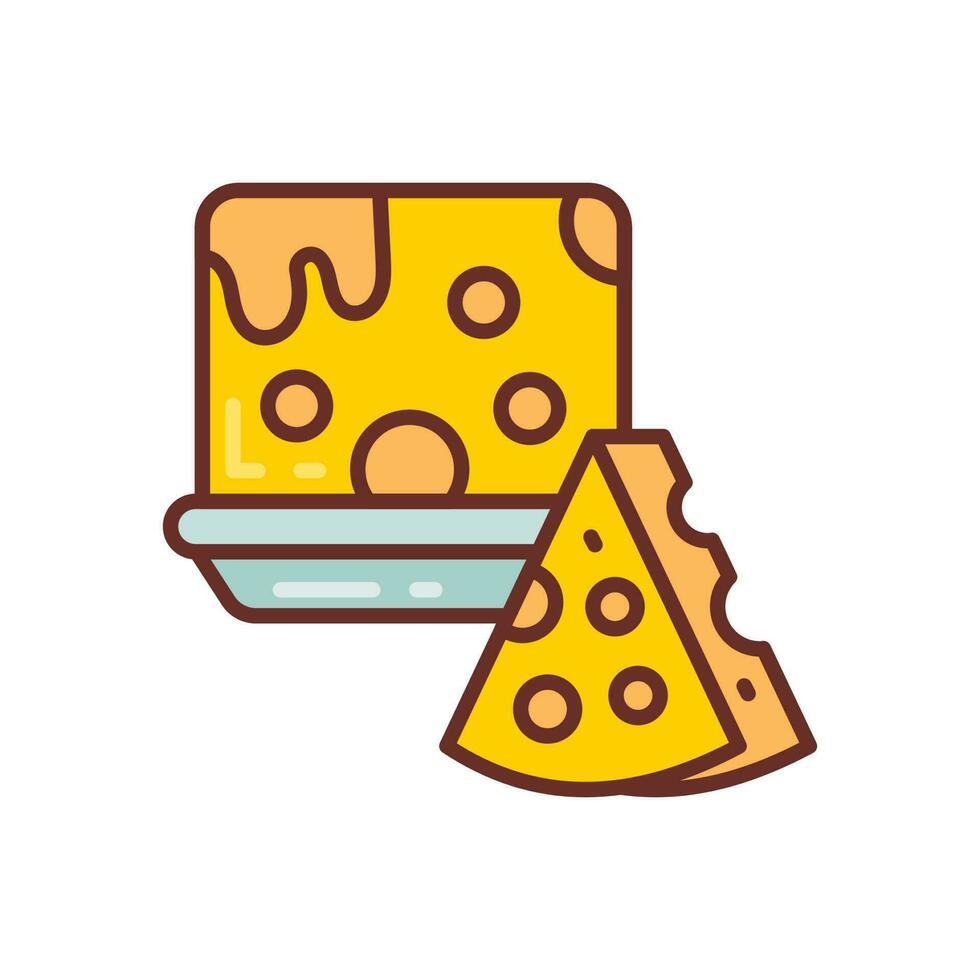Cheese icon in vector. Illustration vector