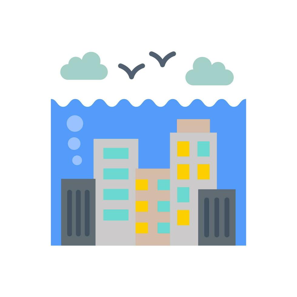Underwater Cities icon in vector. Illustration vector