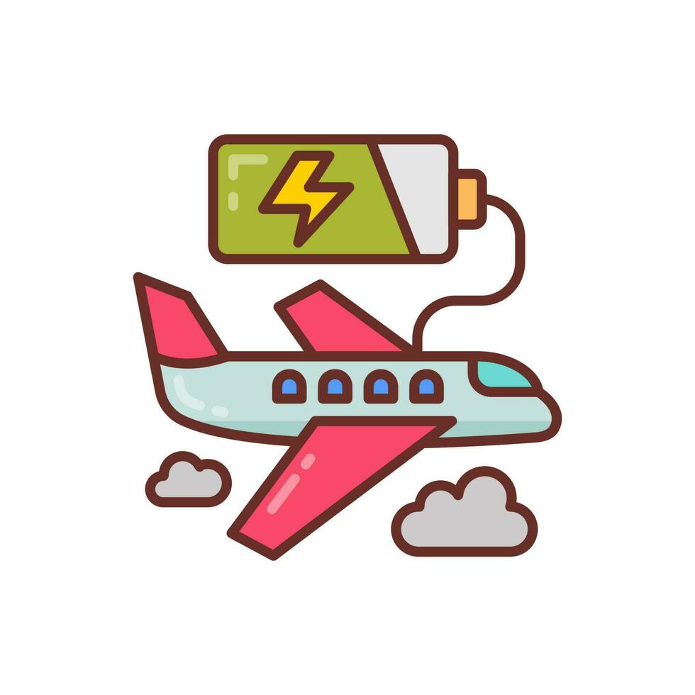 Electric Aviation icon in vector. Illustration vector