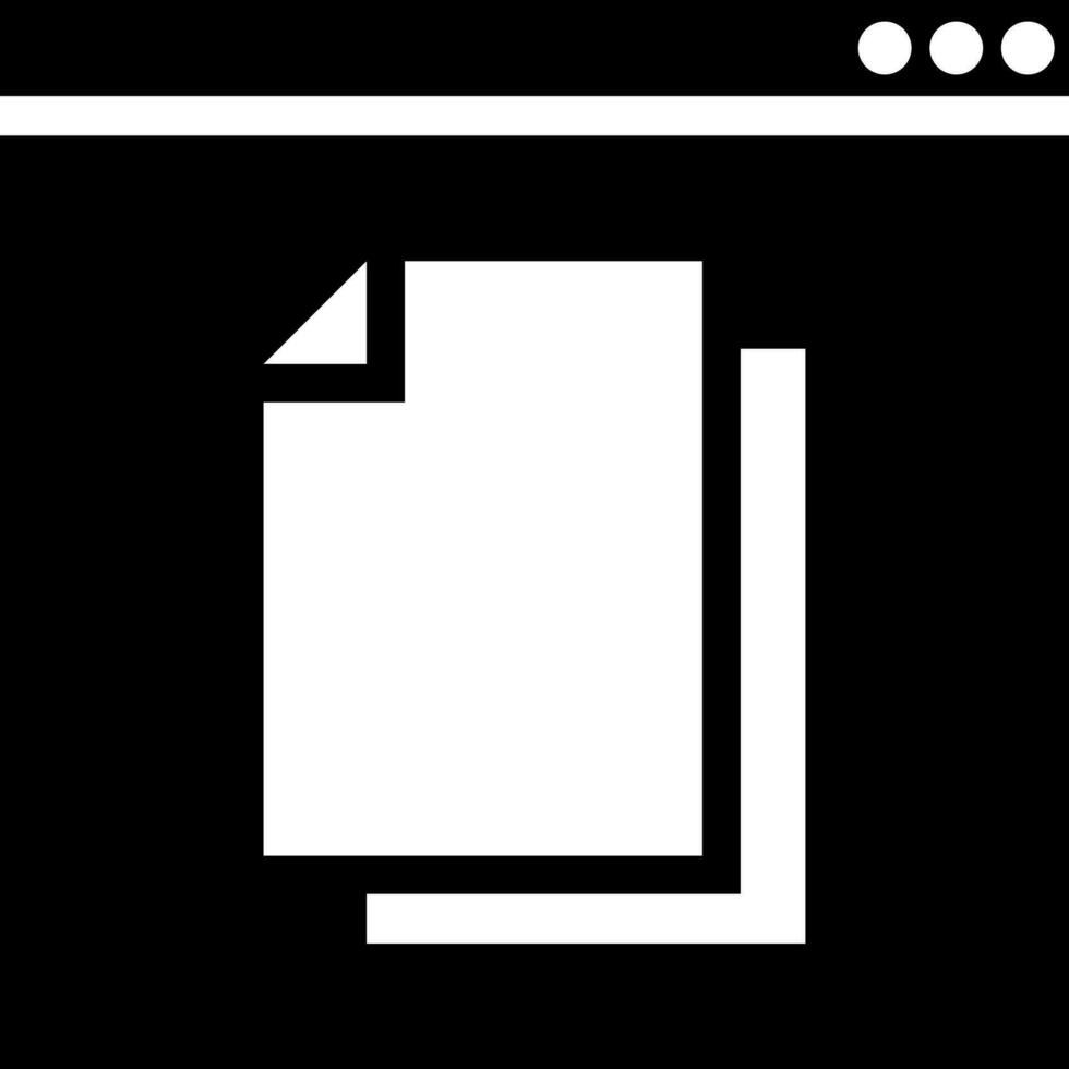 Website window folder icon in flat style. vector