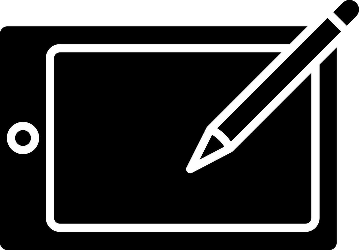 Illustration of graphic tablet icon. vector