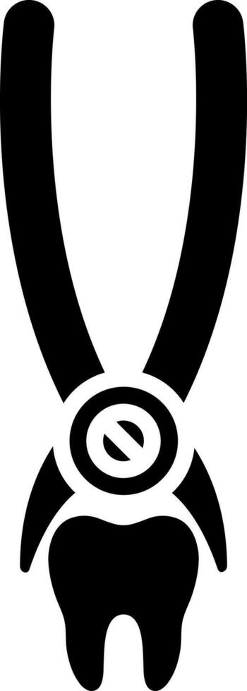 Vector illustrtion of tooth extraction icon.